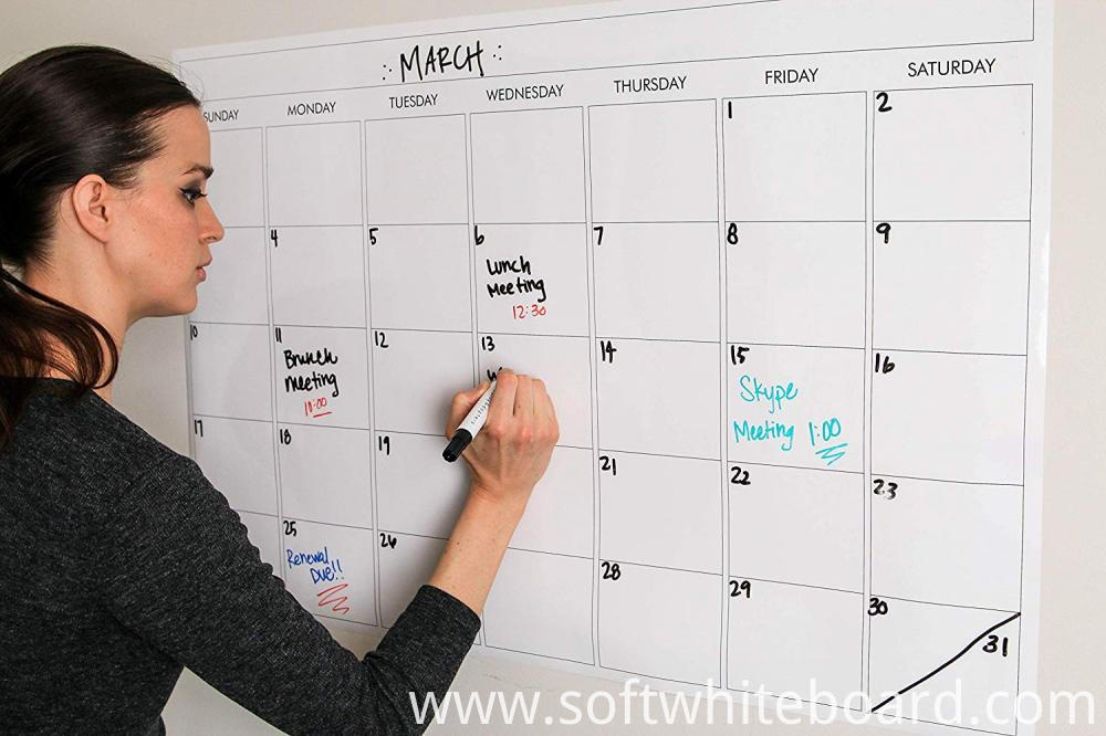 Organitzador setmanal de la paret del planificador de la planxa setmanal Weekly Wall Organizer Dry Wipe Week Planner Wall